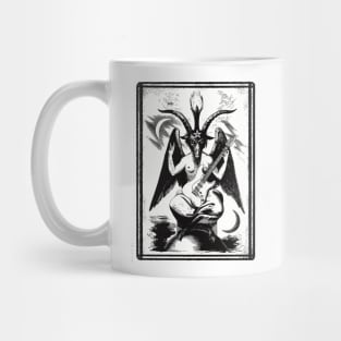 Baphomet strat guitar white transparent Mug